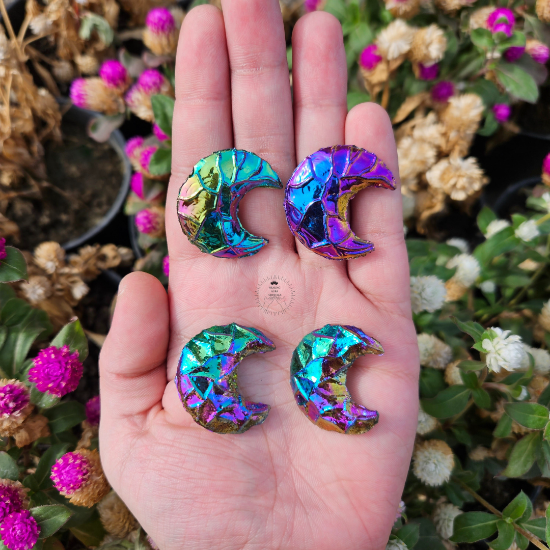 Titanium Aura Quartz Moon