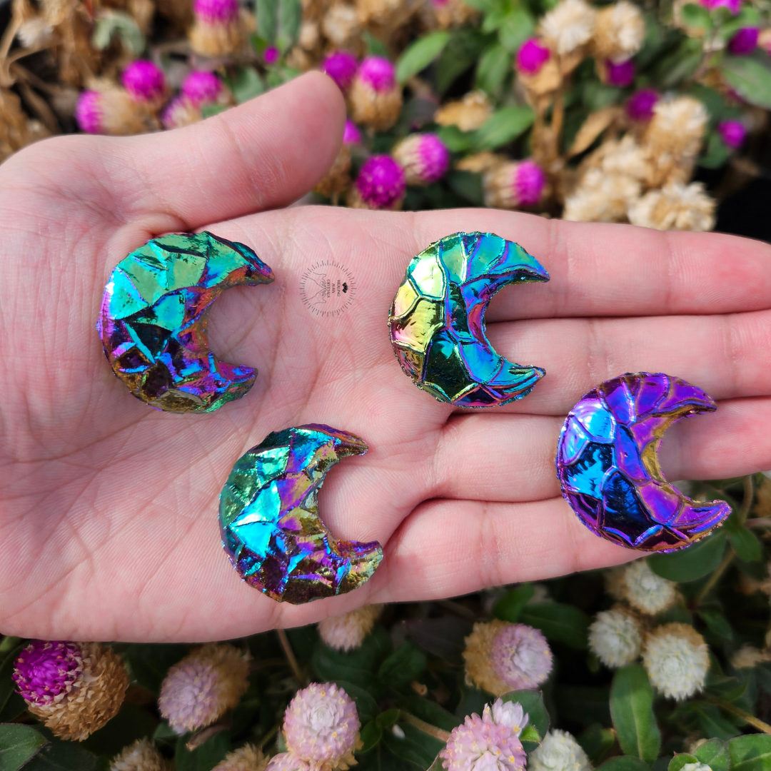Titanium Aura Quartz Moon