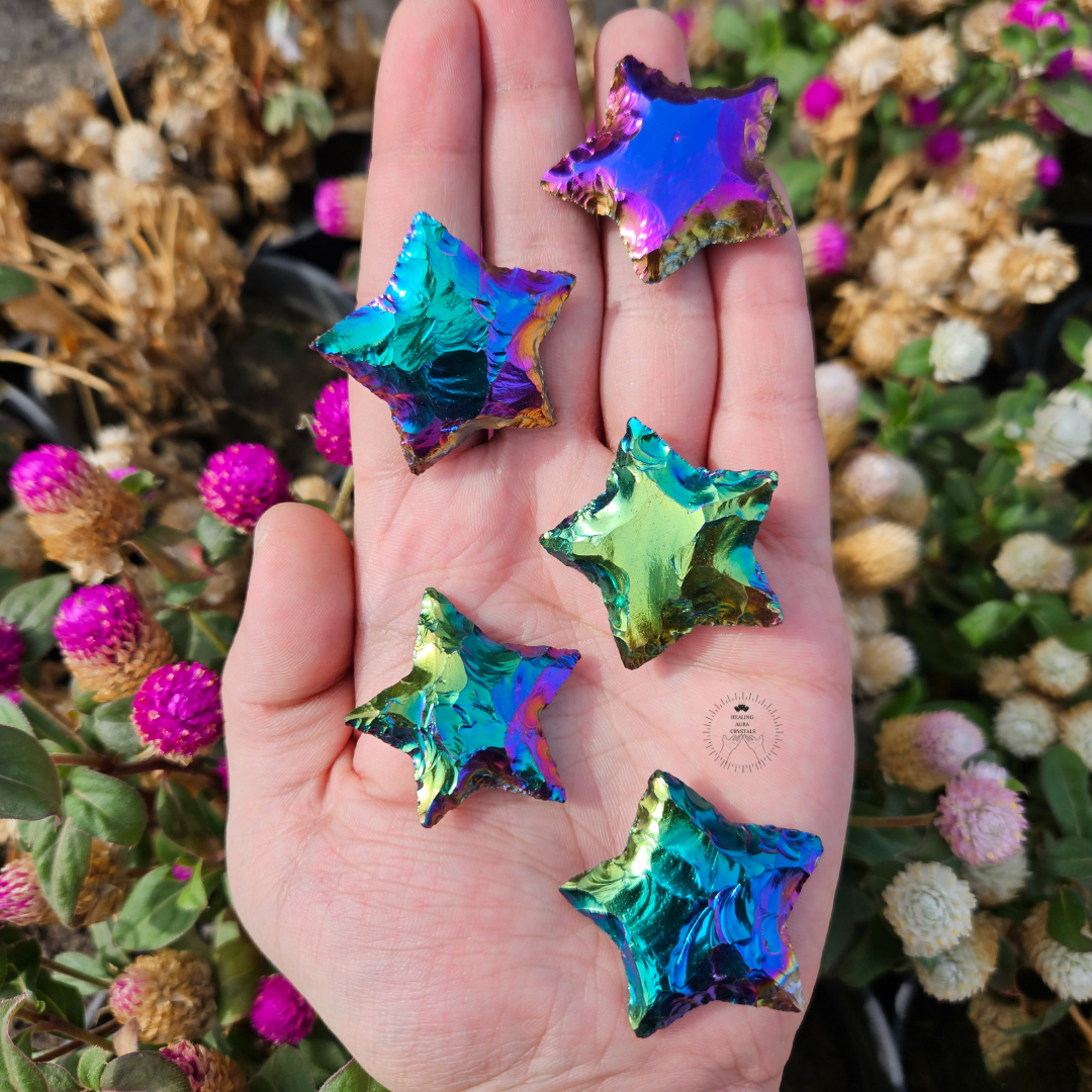 Titanium Aura Quartz Star