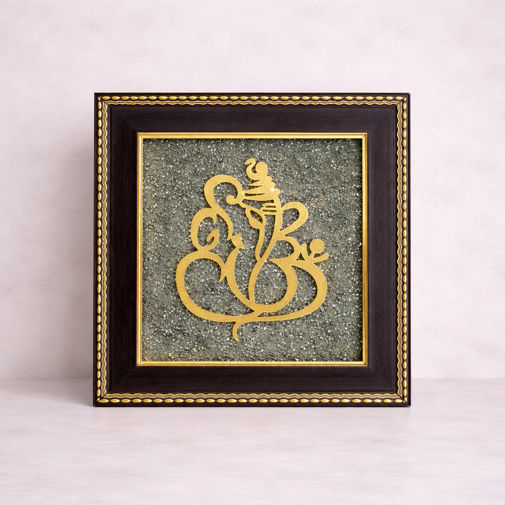 Ganesha Pyrite Frame (6x6)