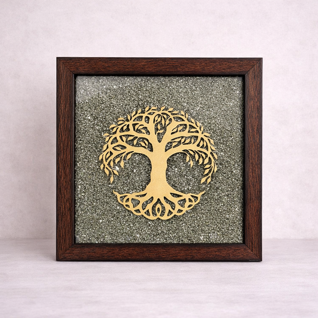 Tree of Life Pyrite Frame (6x6)
