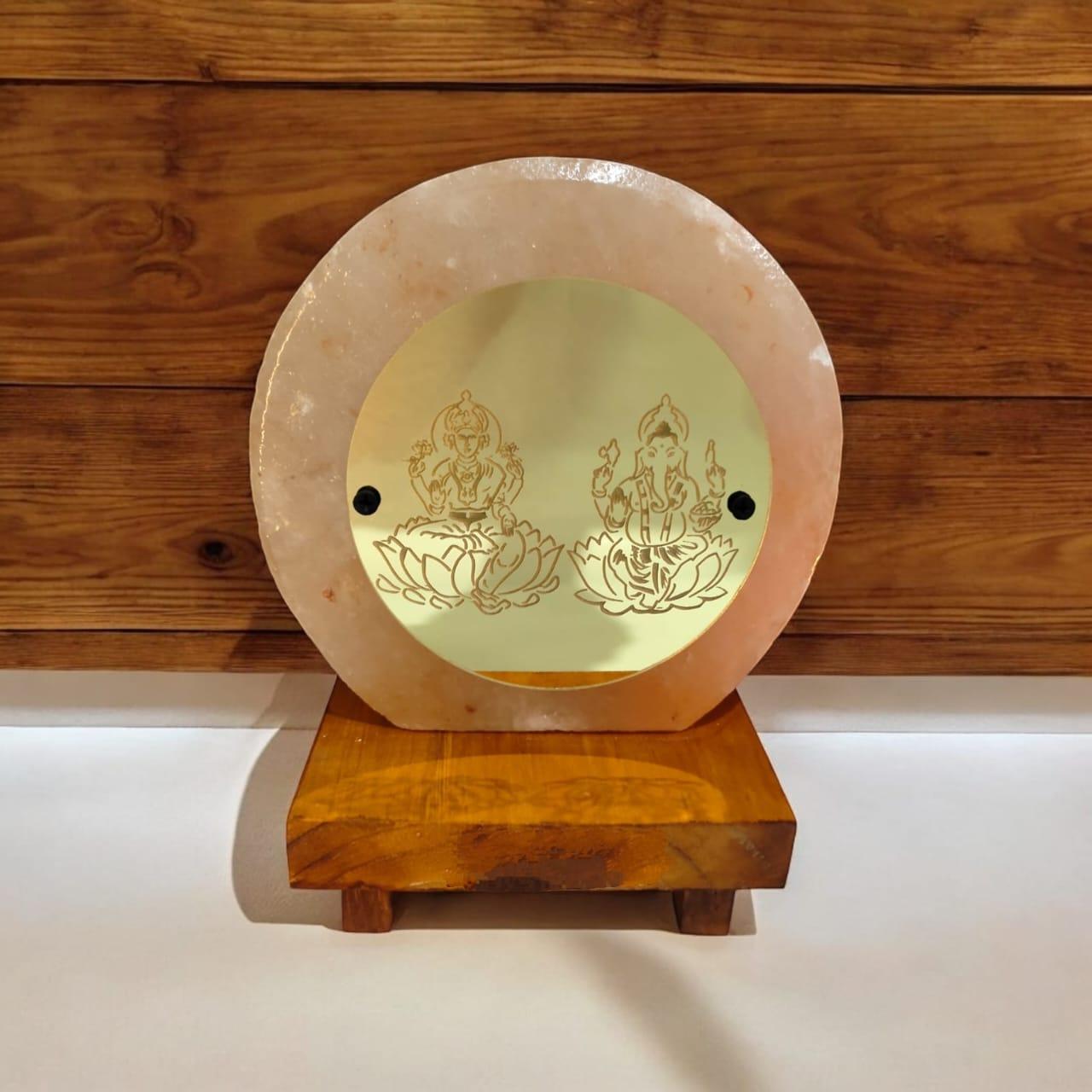 Laxmi Ganesh Himalayan Rock Salt 3D Lamp – Wealth & Blessings Salt Lamp