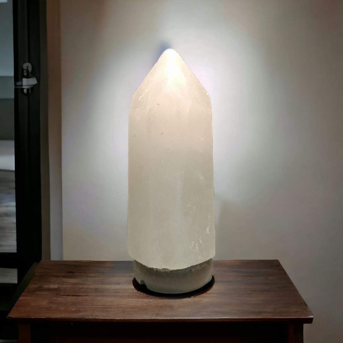 Pencil Shaped Himalayan Rock Salt Crafted Lamp – Hand-Carved Pencil Salt Lamp