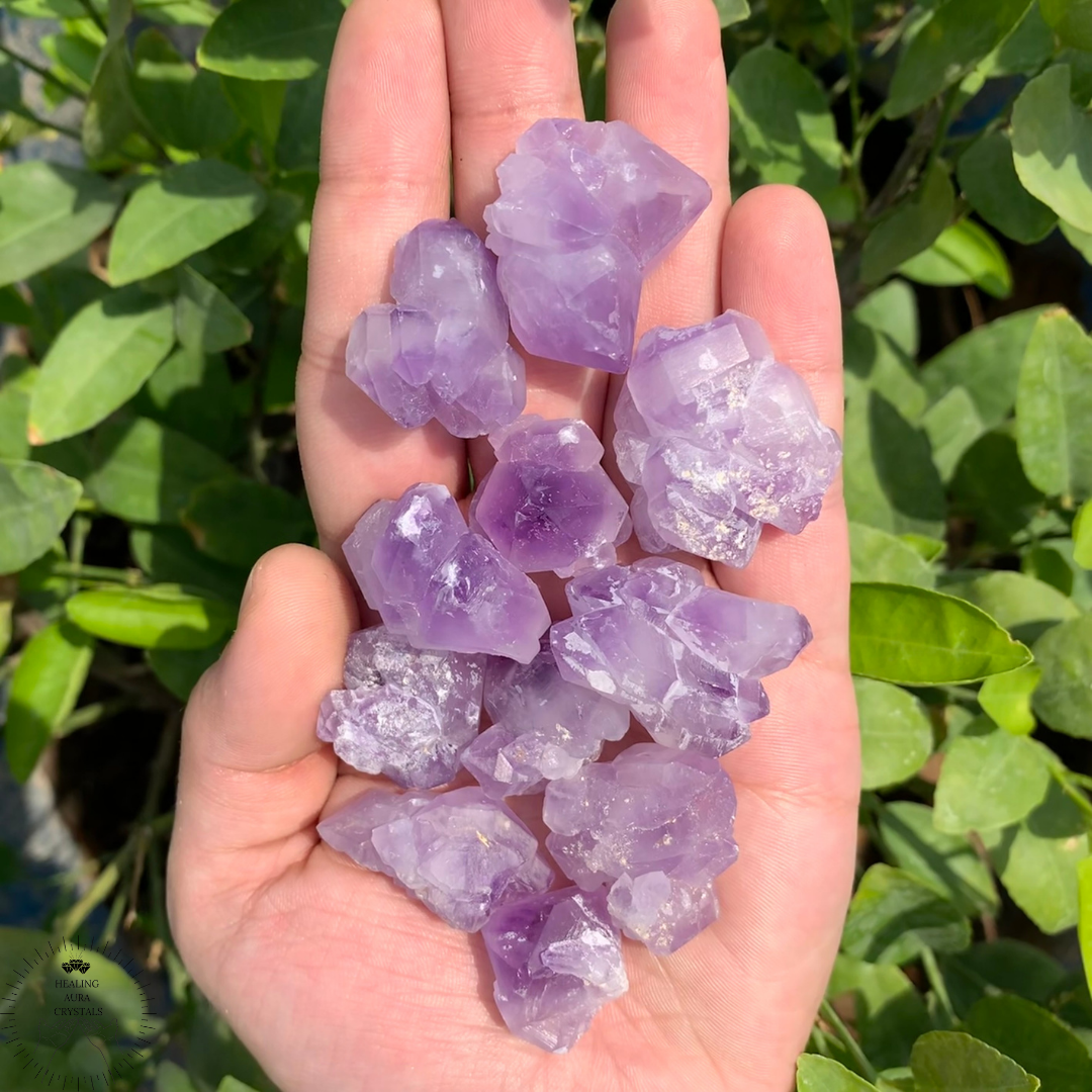Lavender Amethyst Flower points