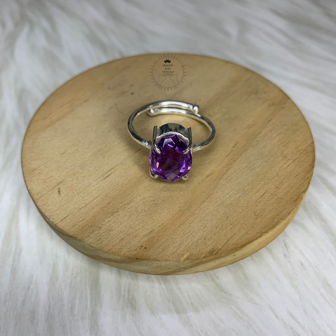 Crystal Rings- | Adjustable | Polished | Raw