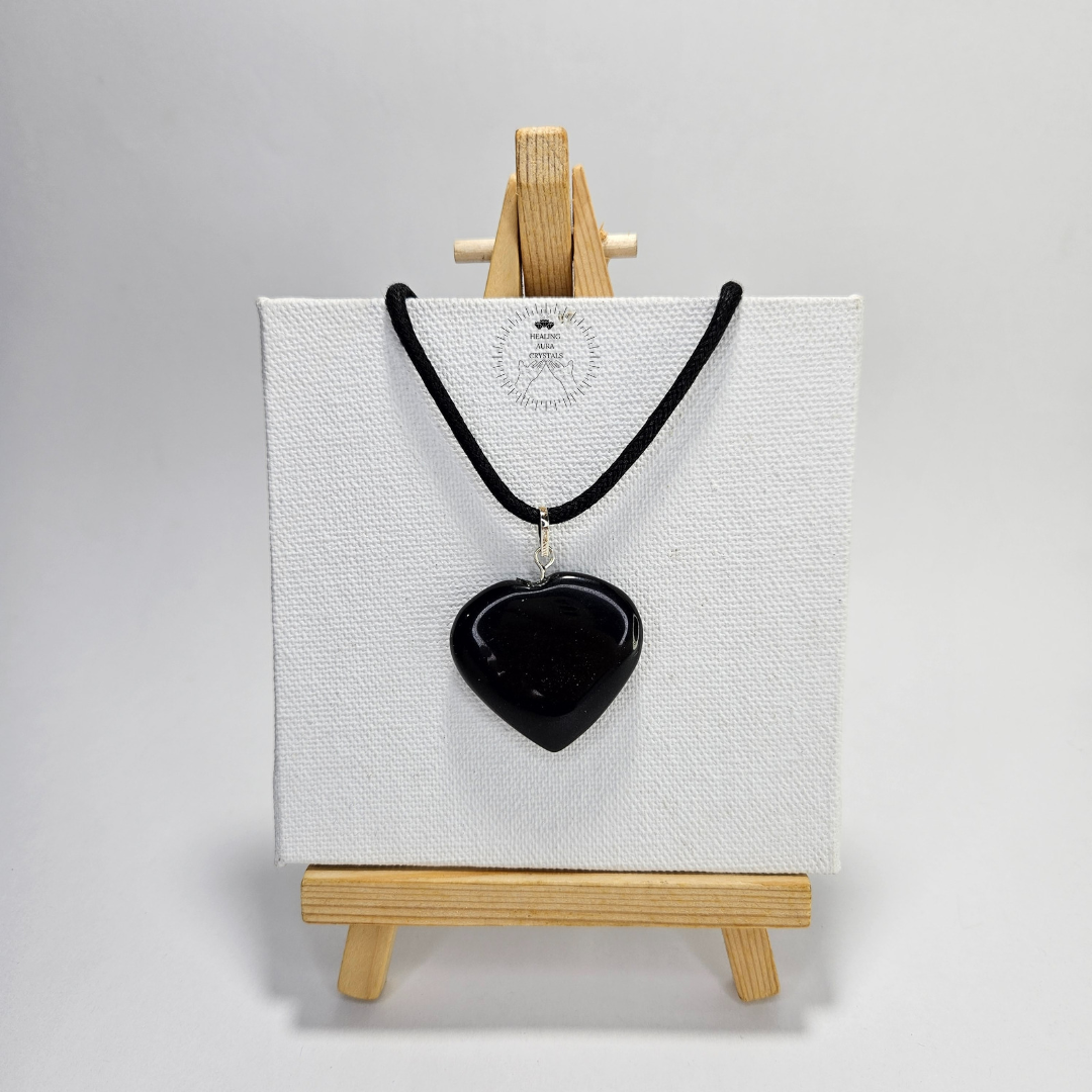 Black Tourmaline Heart Pendant