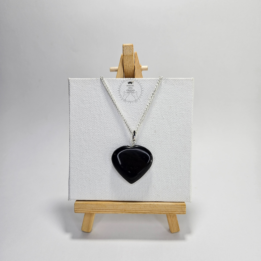 Black Tourmaline Heart Pendant