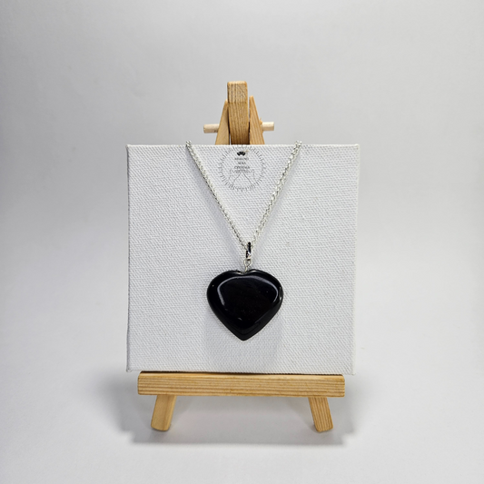 Black Tourmaline Heart Pendant