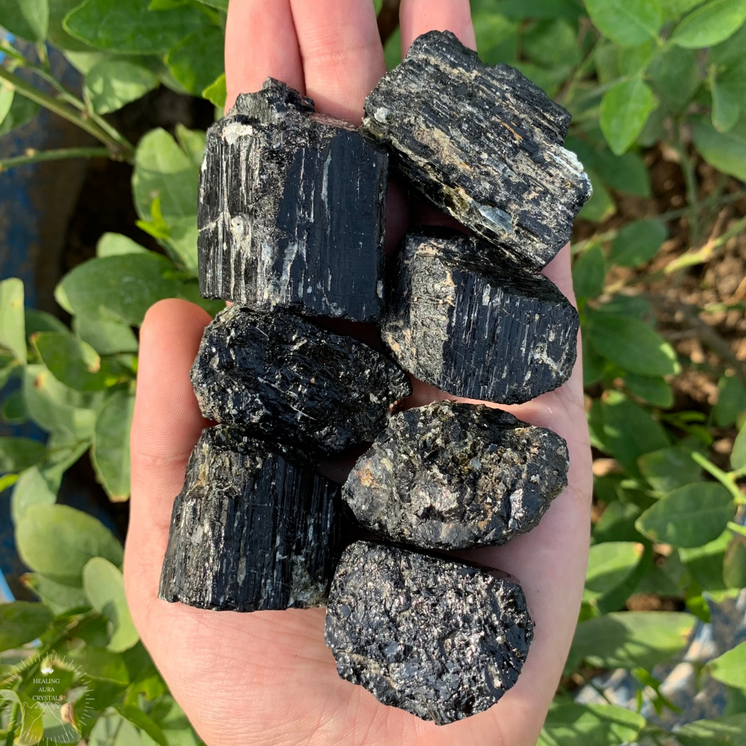 Rough black tourmaline online price per gram