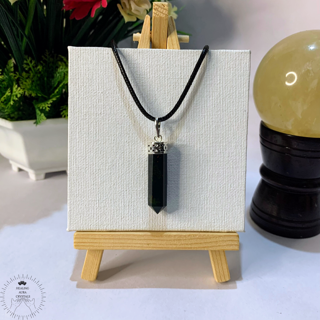 Bloodstone Pencil Pendant