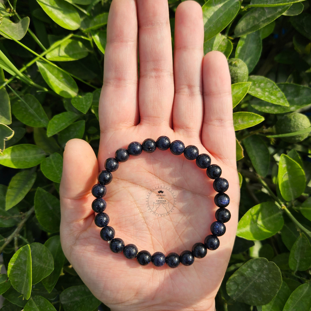 Blue Goldstone Bracelet (8mm)