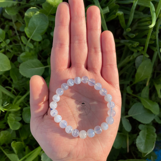 Blue Lace Agate Bracelet (8mm)