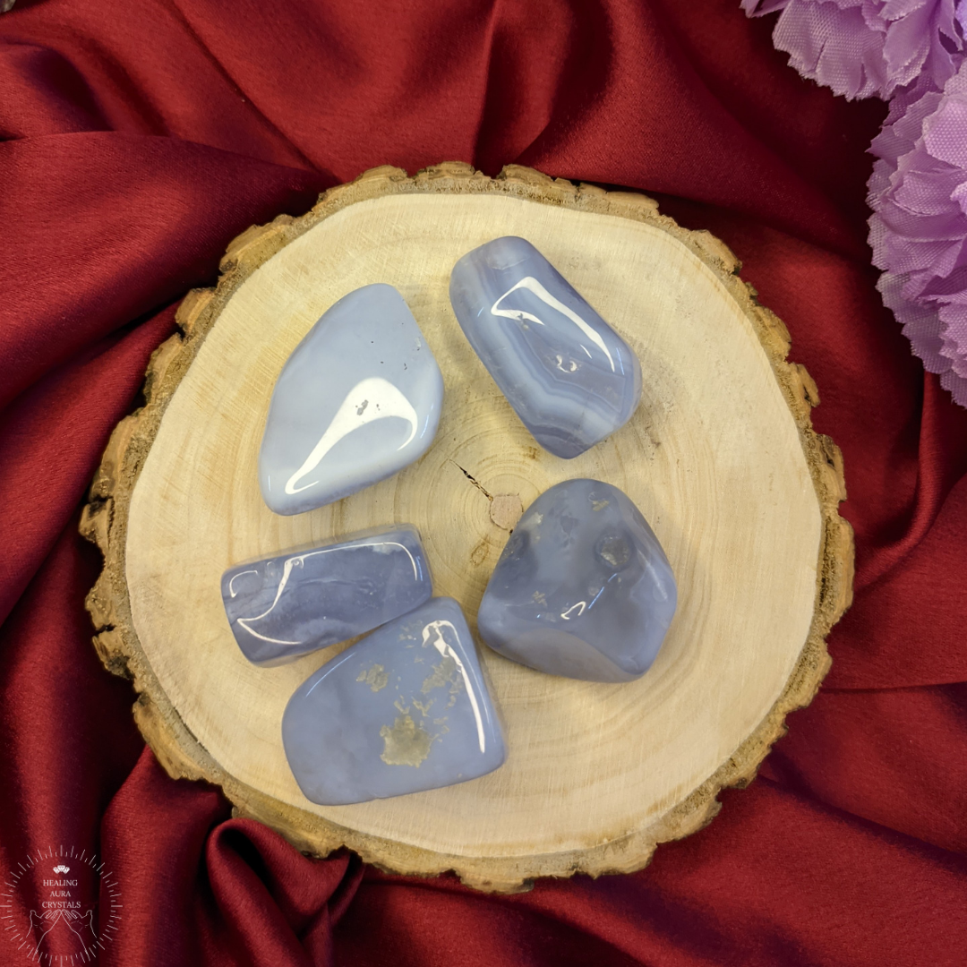 Blue Lace Agate Premium Tumble