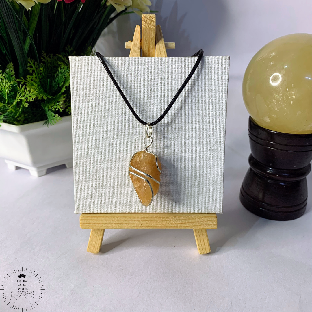 Carnelian Raw Pendant Wire Wrapped