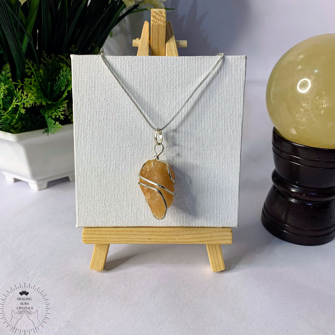 Carnelian Raw Pendant Wire Wrapped