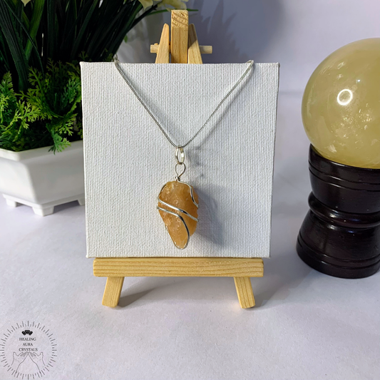 Carnelian Raw Pendant Wire Wrapped