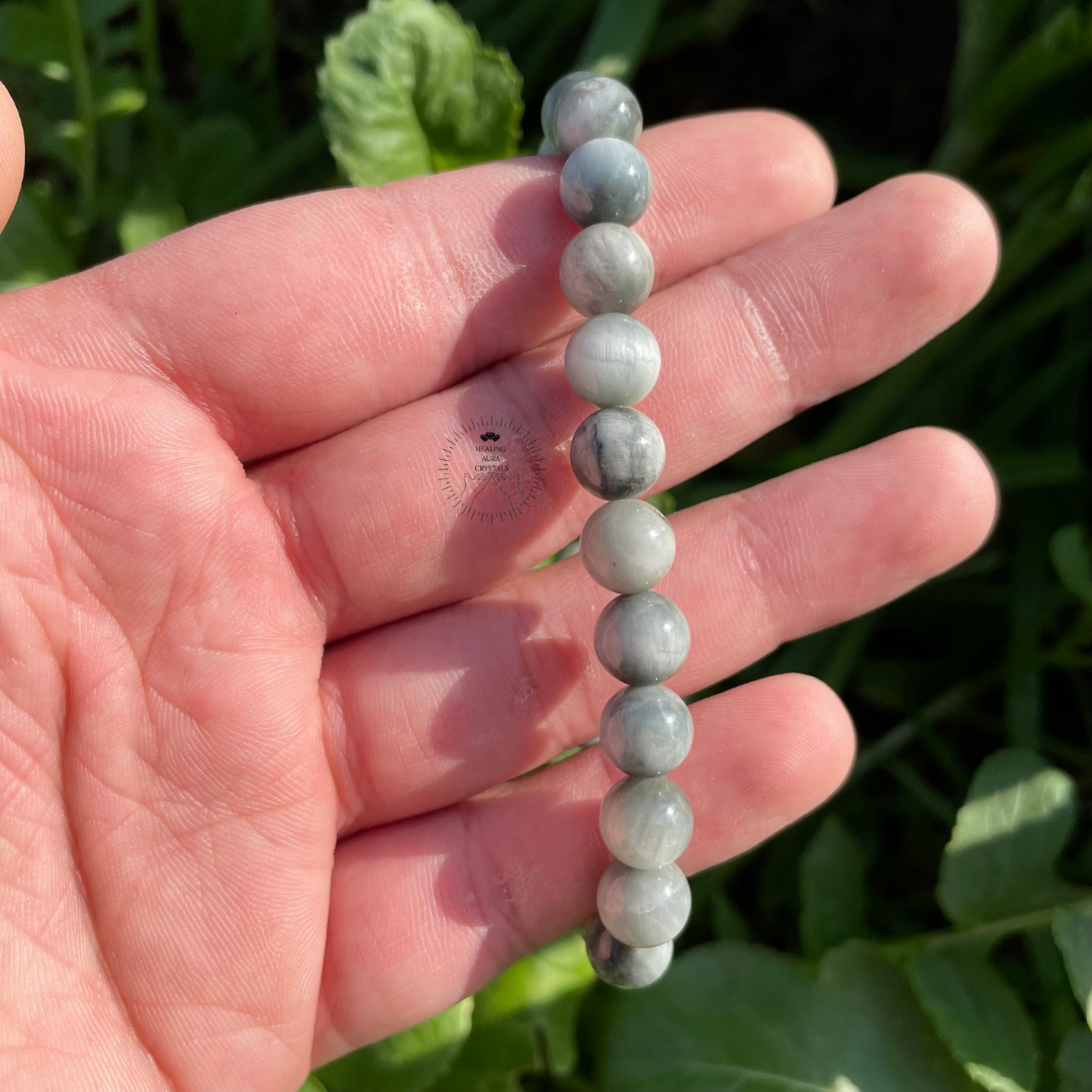 Cats eye Grey Bracelet (8mm)