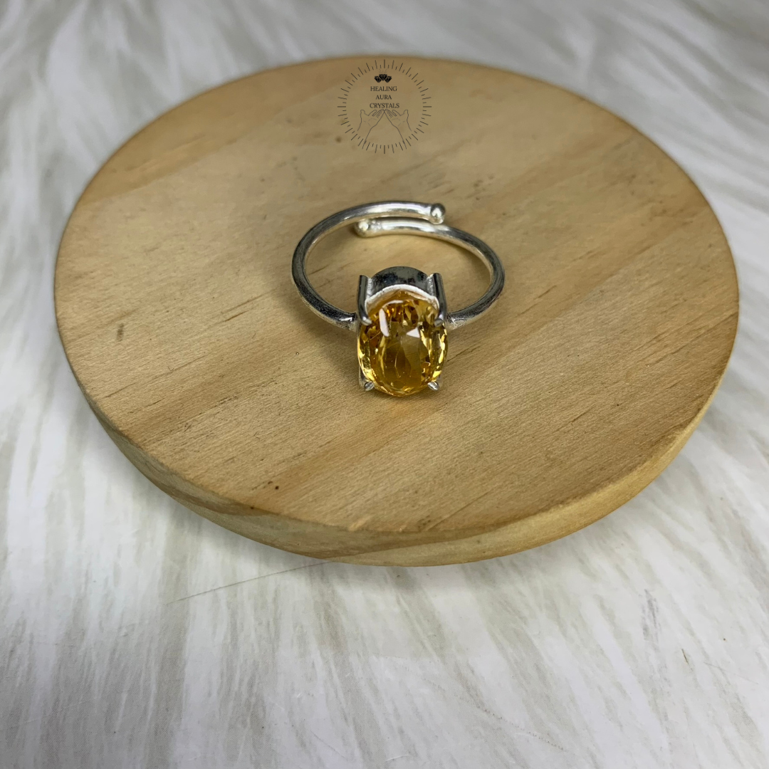 Crystal Rings- | Adjustable | Polished | Raw