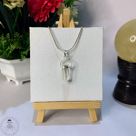 Clear Quartz Double Terminated Pencil Pendant
