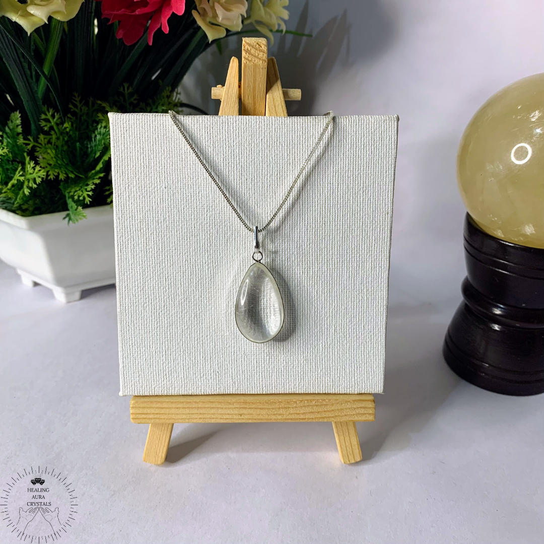 Clear Quartz Drop Shape Pendant