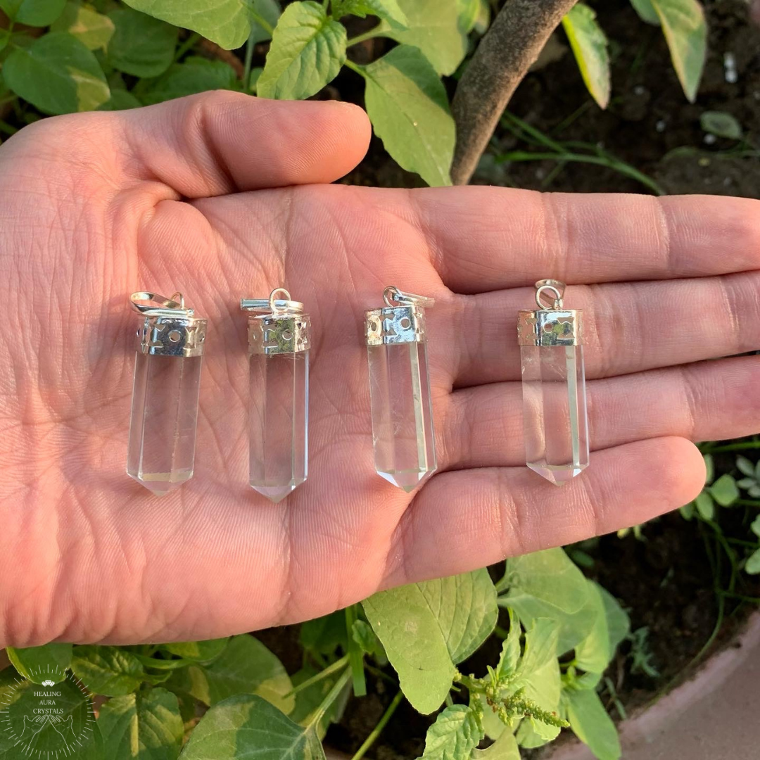Clear Quartz Pencil Pendant