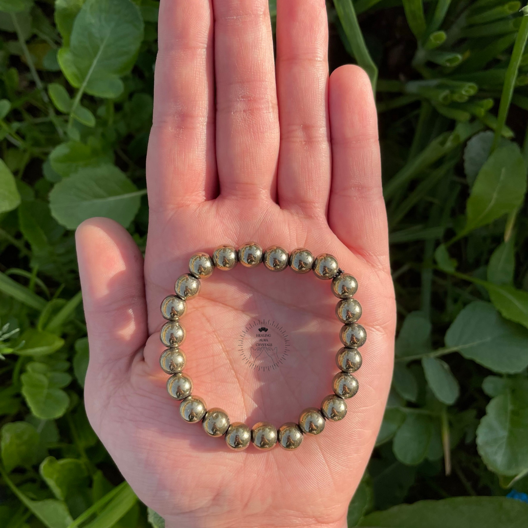 Golden Hematite Bracelet (8mm)