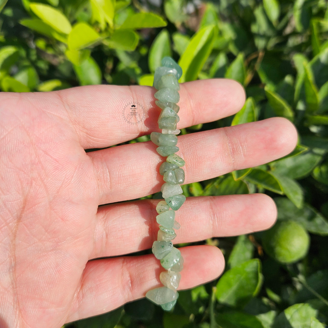 Green Aventurine Chip Bracelet