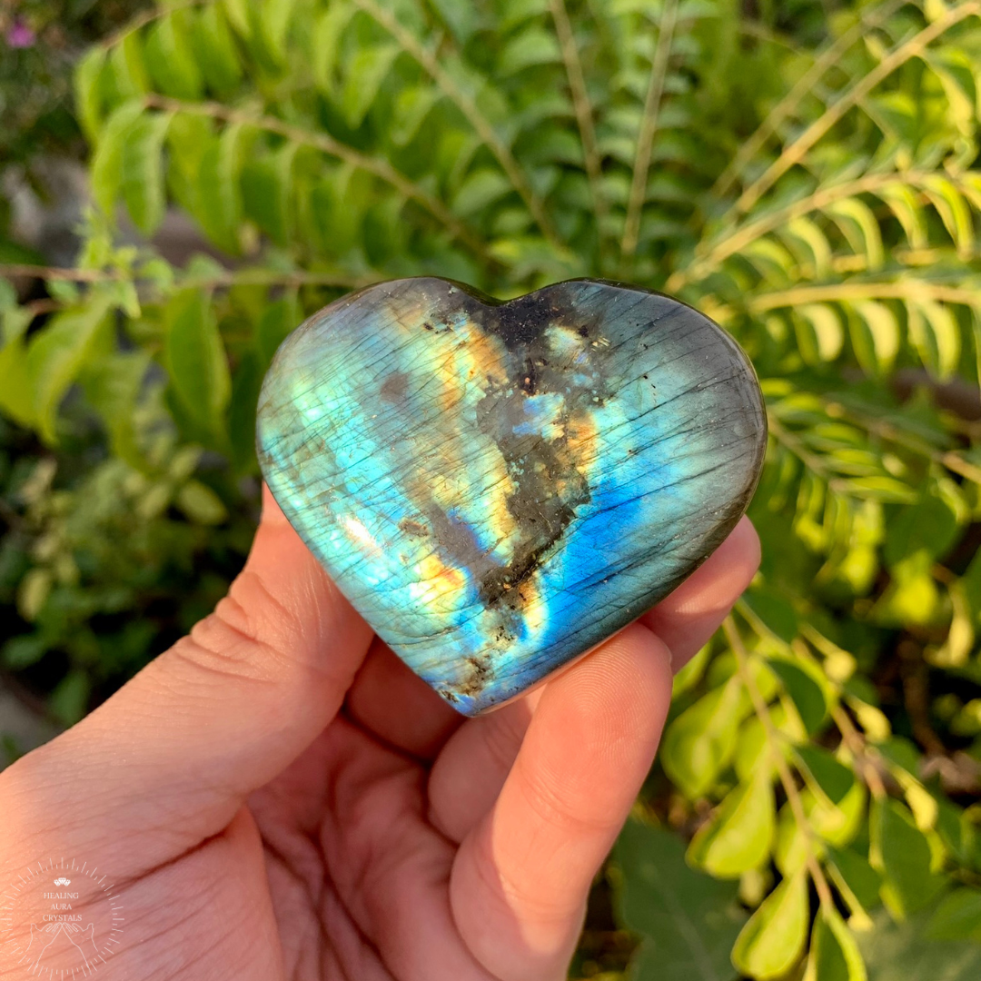 Labradorite Premium Heart