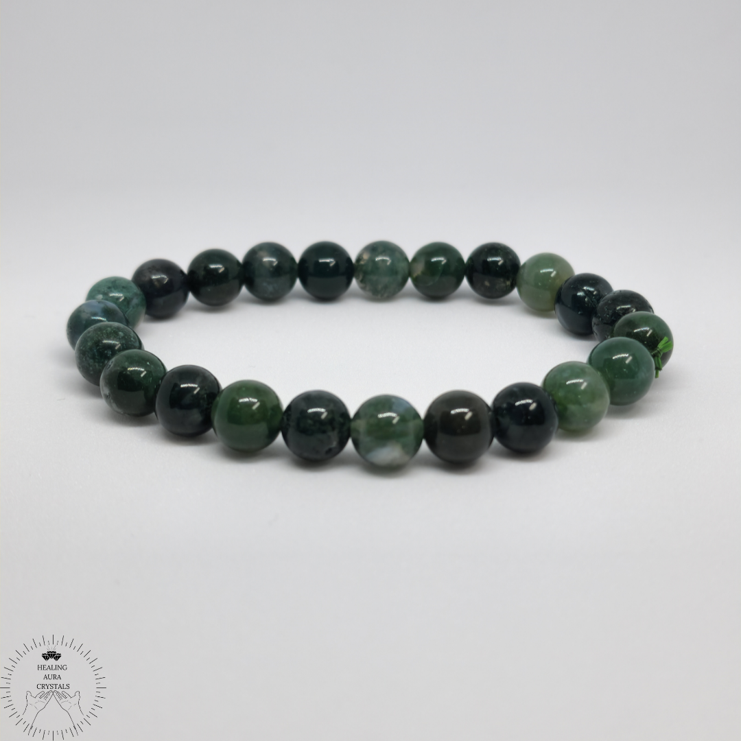 Moss Agate Bracelet (8mm)