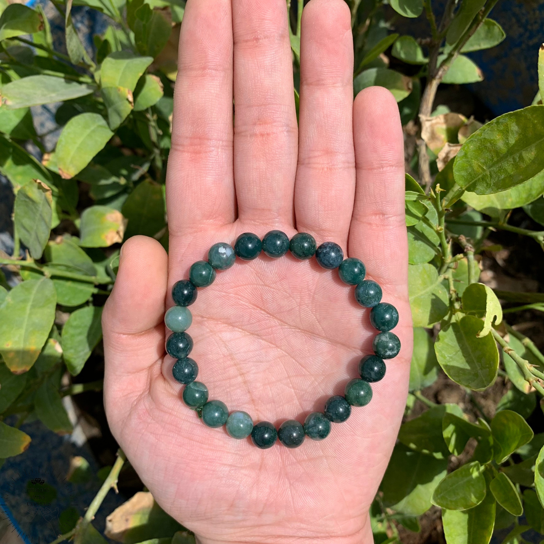 Moss Agate Bracelet (8mm)