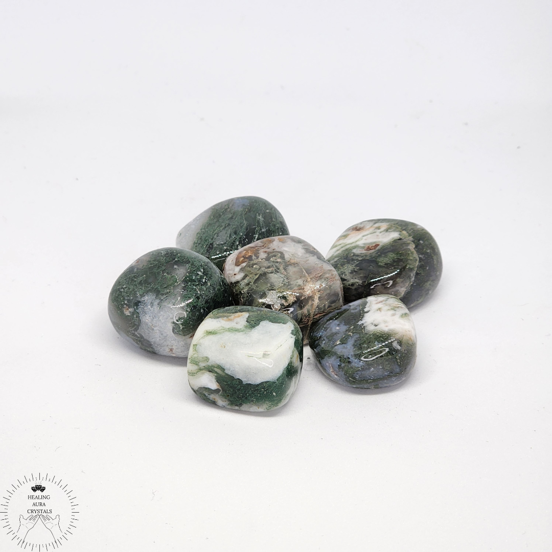 Moss Agate Tumble