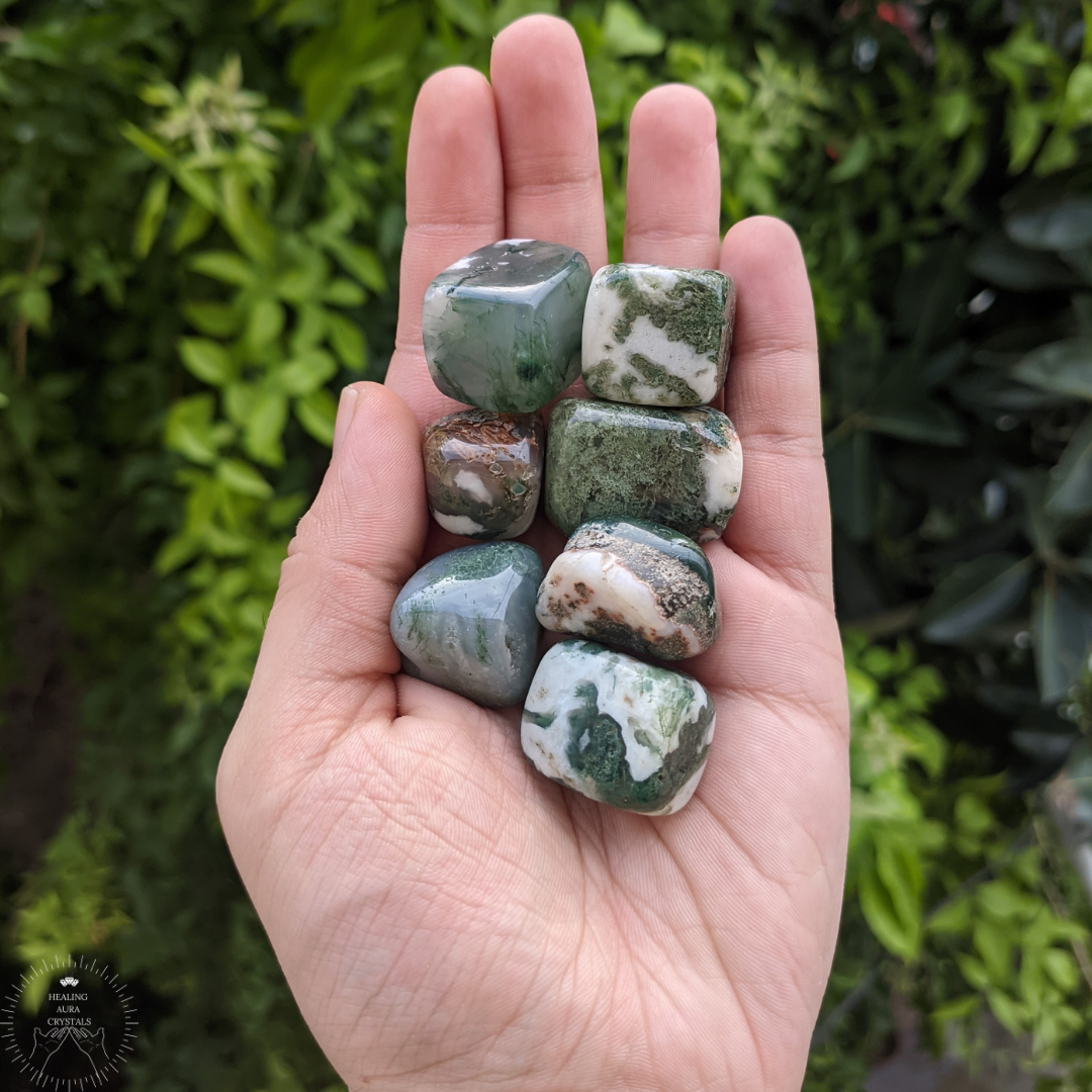 Moss Agate Tumble