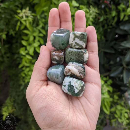Moss Agate Tumble