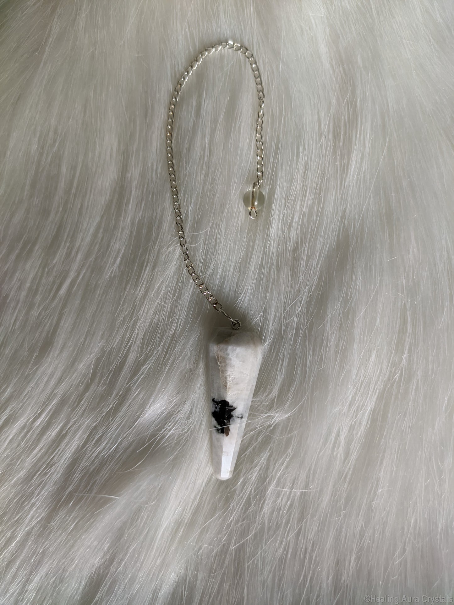 Rainbow Moonstone Dowsing Pendulum freeshipping - Healing Aura Crystals