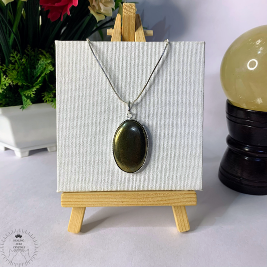 Pyrite Big Oval Pendant