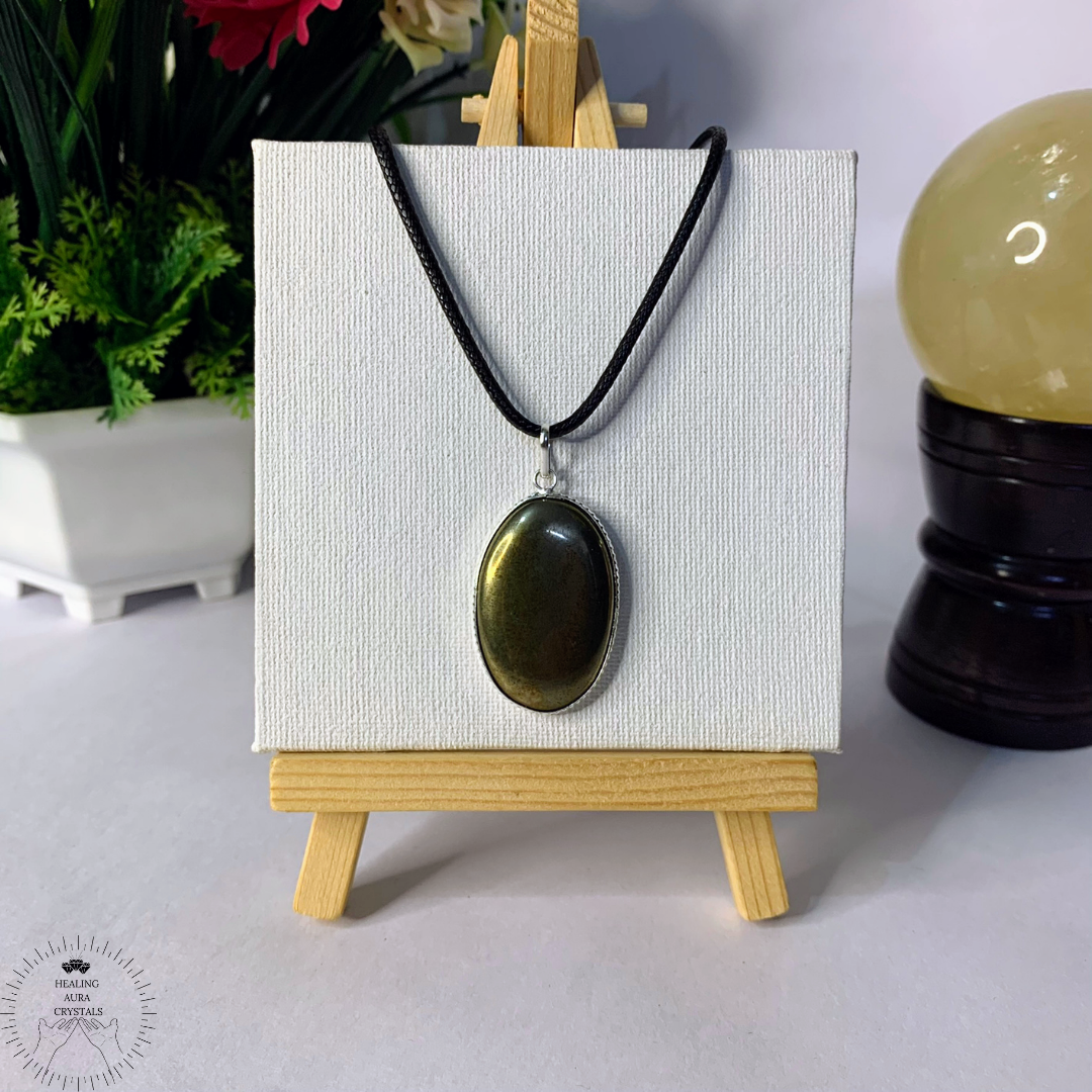 Pyrite Big Oval Pendant