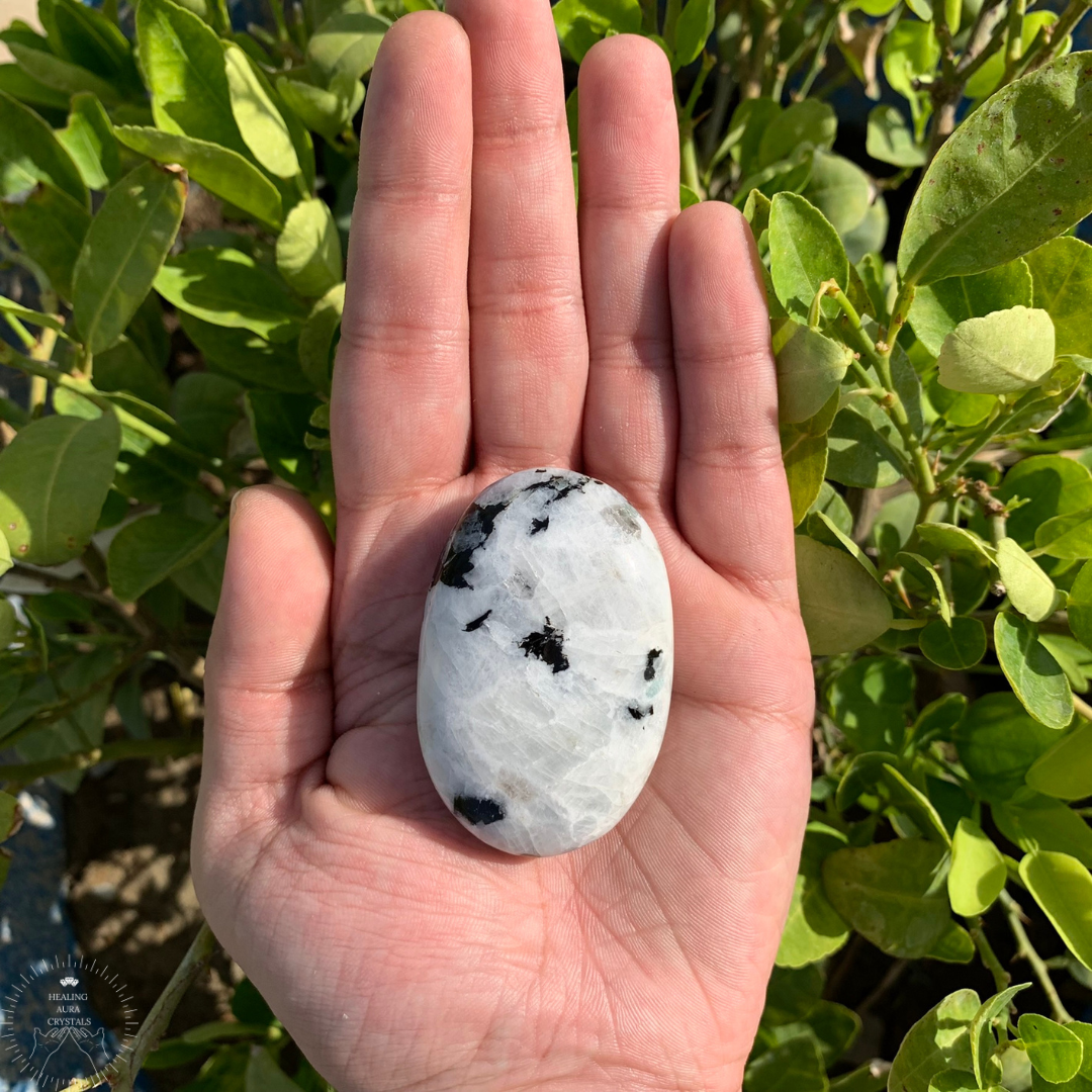 Rainbow Moonstone Palm Stone