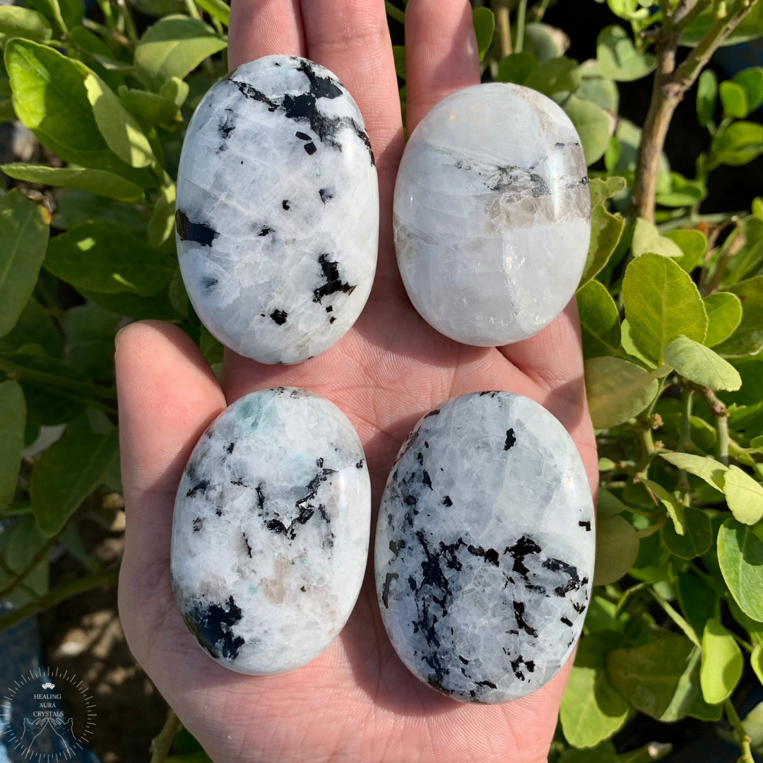 Rainbow Moonstone Palm Stone