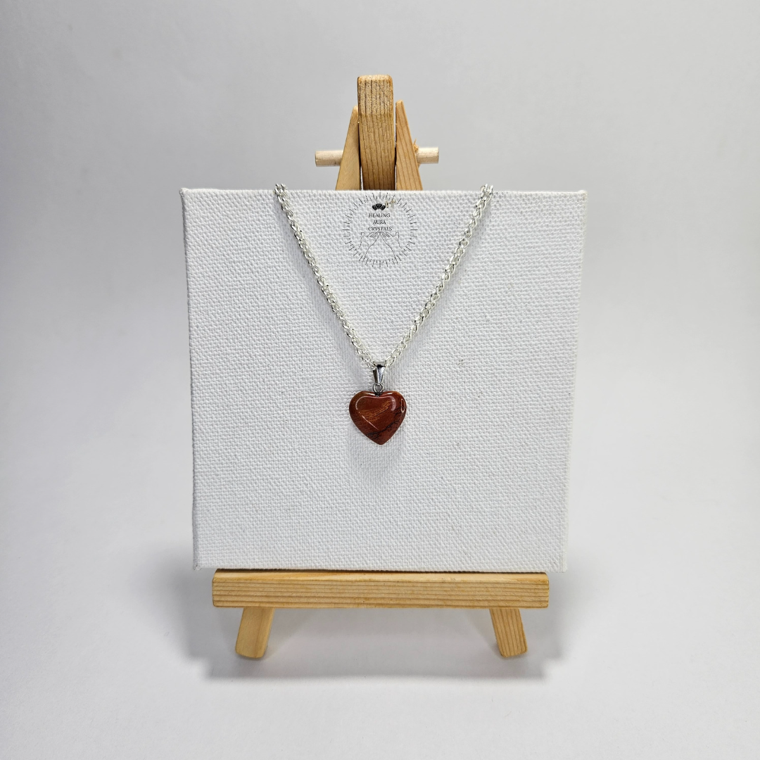 Red Jasper Heart Pendant