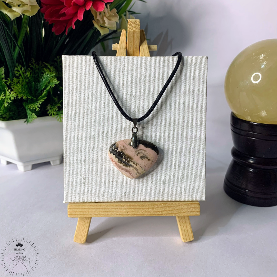 Rhodochrosite Heart Pendant