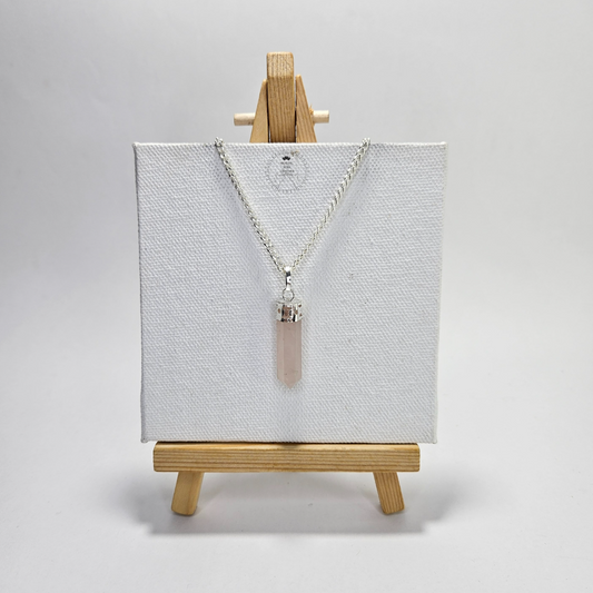 Rose Quartz Pencil Pendant