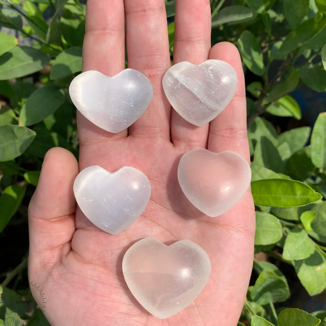 Selenite Mini Heart
