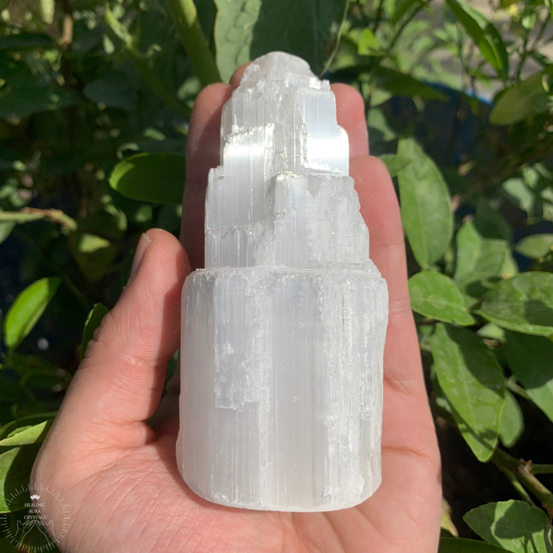 Selenite/ Satin Spar Tower 4.5 inches