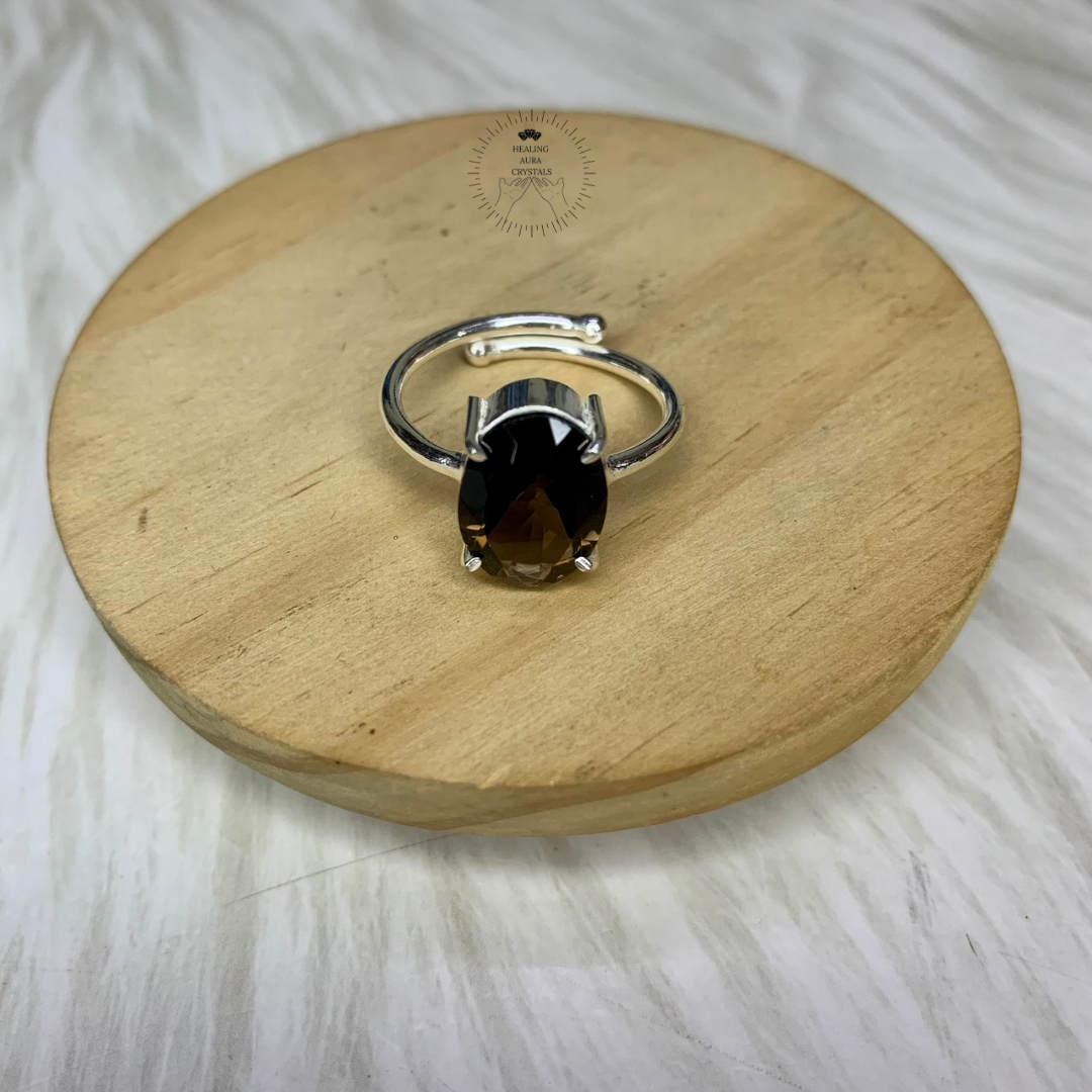 Crystal Rings- | Adjustable | Polished | Raw