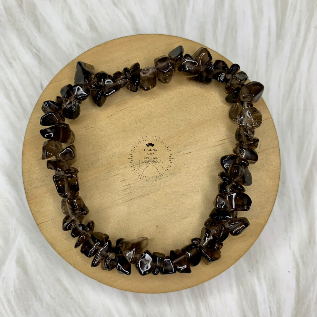 Smoky Quartz Chip Bracelet- Premium Quality