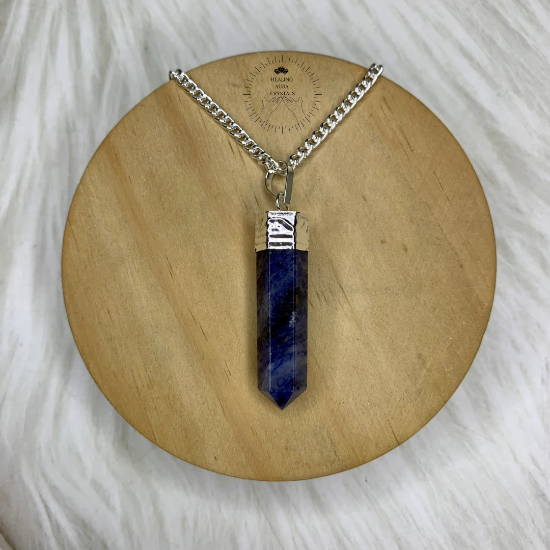 Sodalite Pencil Pendant – Healing Aura Crystals