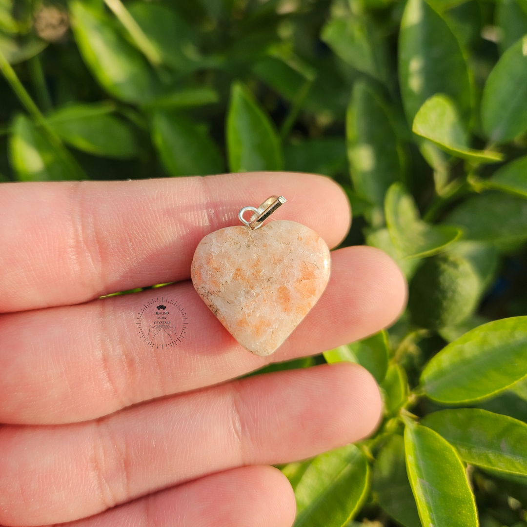 Sunstone Heart Pendant