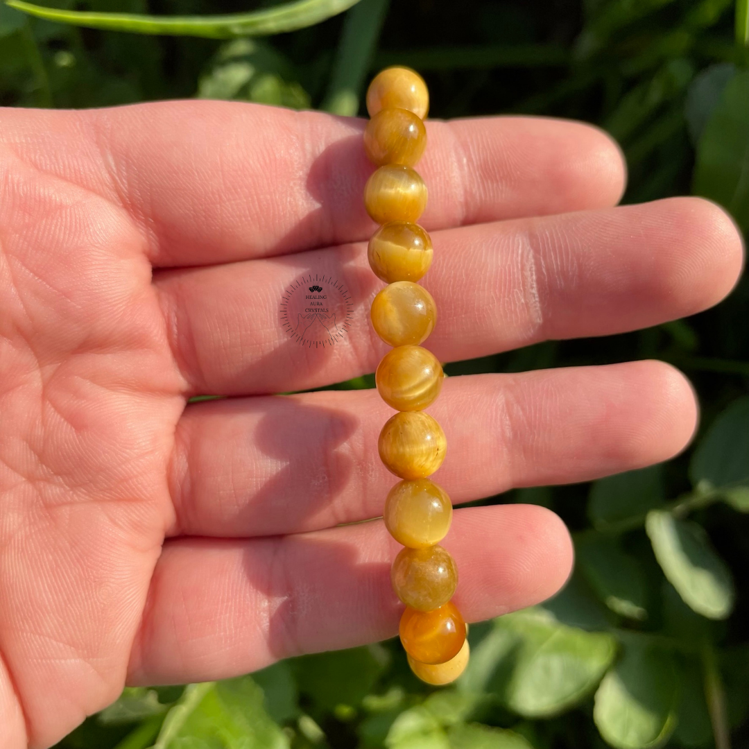 Cats eye Yellow Bracelet (8mm)