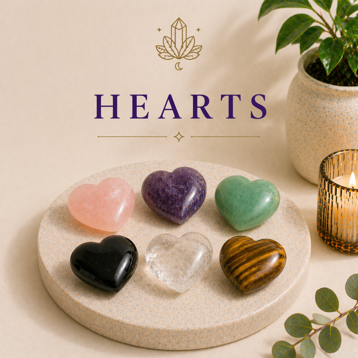 Crystal Hearts by Healing Aura Crystals