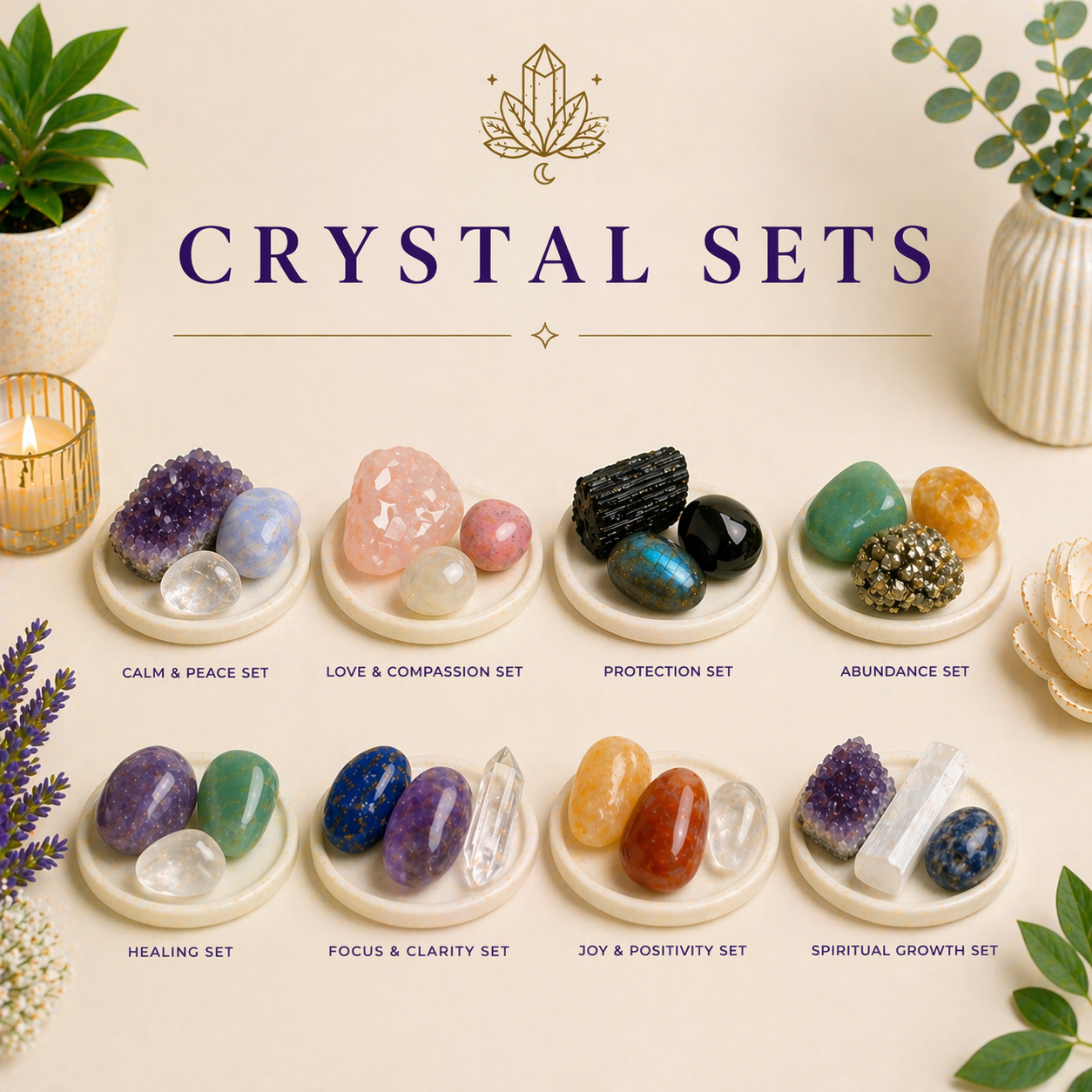 Crystal Sets and Combos By Healing Aura Crystals